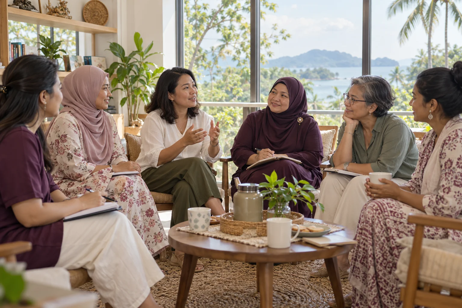 Illustration of a women’s conversation