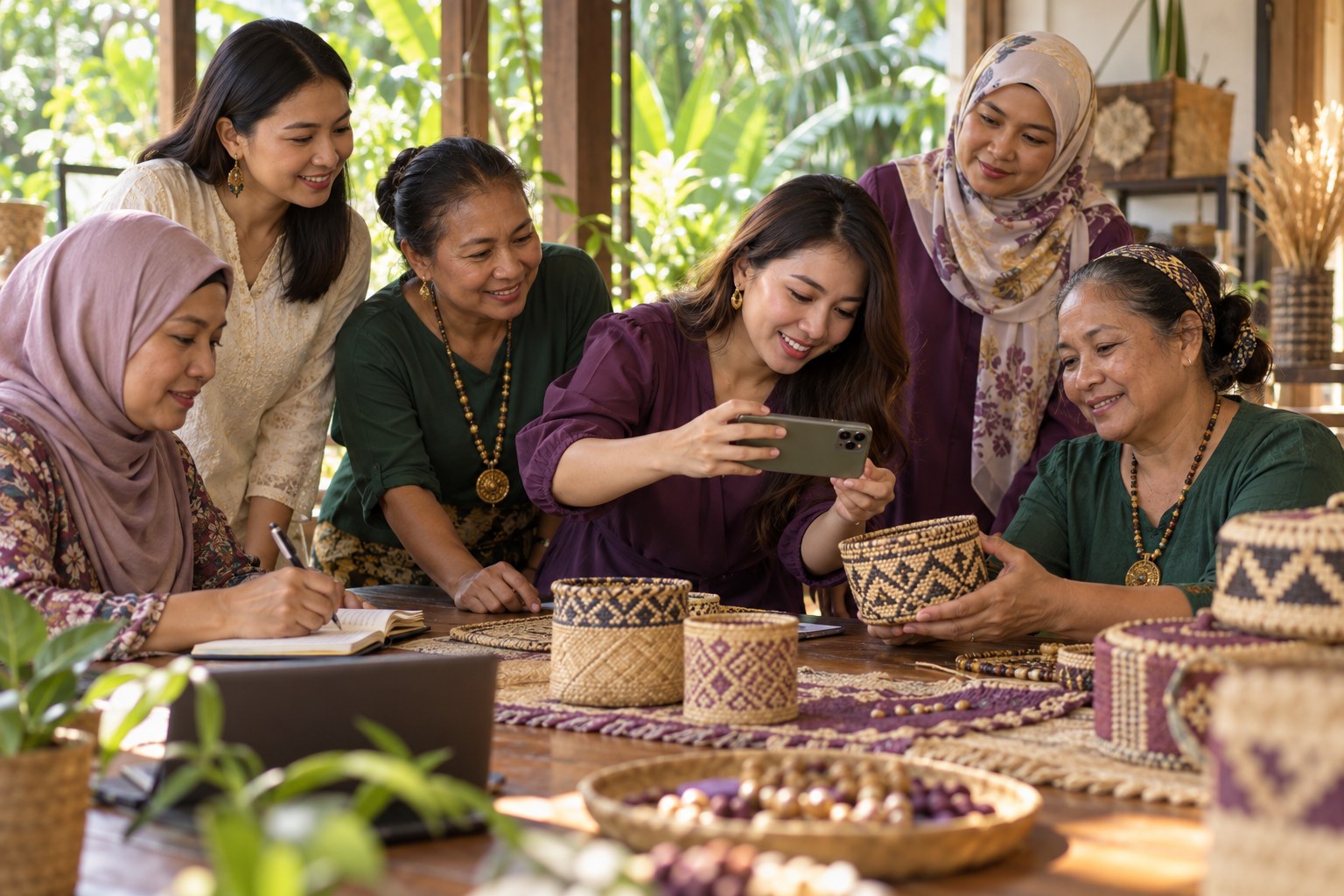 Ideas for women sharing everyday digital skills with other women in Sandakan.